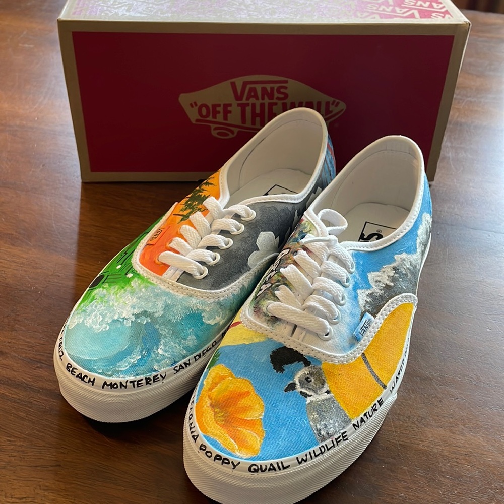 NEW custom painted Authentic Vans California theme
